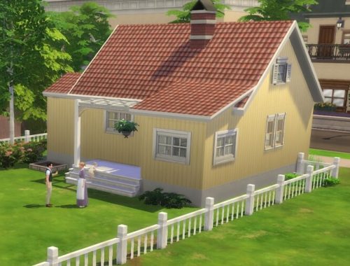 Dortheas little yellow house at KyriaT’s Sims 4 World