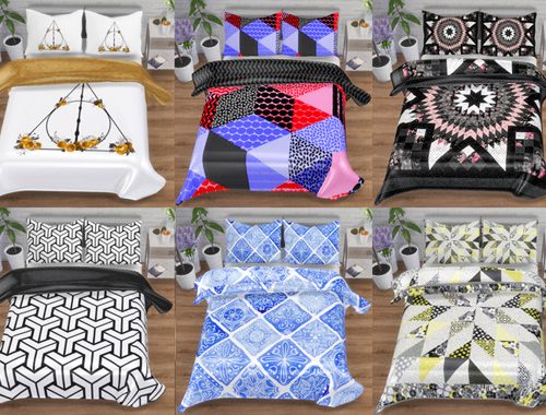 Double Blankets and Pillows at Descargas Sims