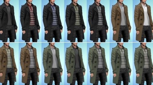 Double Breasted Long Coat V1 & V2 at Darte77