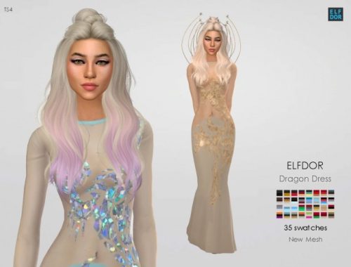 Dragon Dress at Elfdor Sims