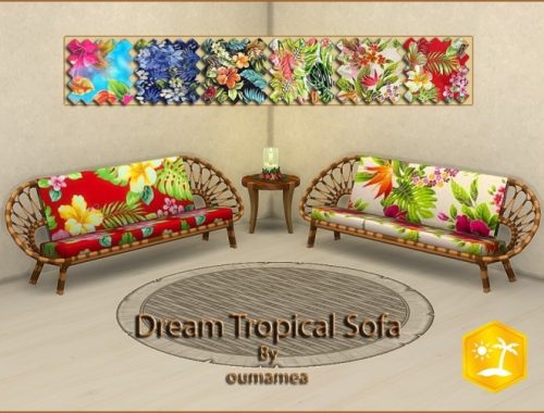 Dream Tropical Living Set by oumamea at Mod The Sims