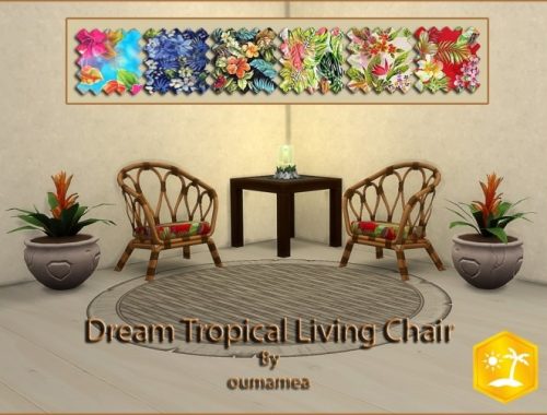 Dream Tropical Living Set by oumamea at Mod The Sims