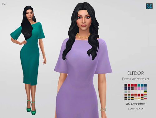 Dress Anastasia at Elfdor Sims