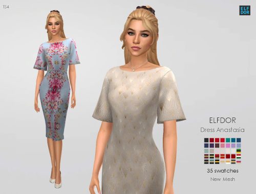 Dress Anastasia at Elfdor Sims