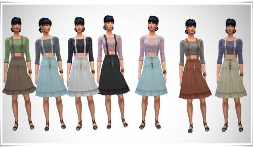 Dress CropTop Short at Birksche’s SimModels