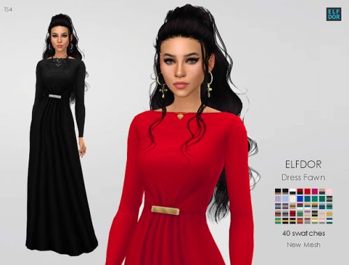 Dress Fawn at Elfdor Sims