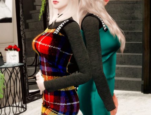 Dress, headband & beret at RIMINGs