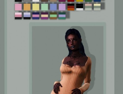 Dress, top, skirt & eyeshadow at EvellSims