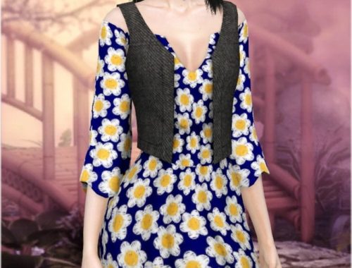 Dress with vest recolors at Jenni Sims