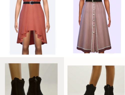 Dresses and boots at Ricci-Bee