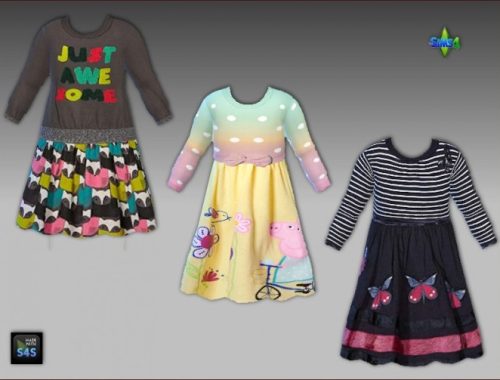 Dresses and high socks for toddler girls by Mabra at Arte Della Vita