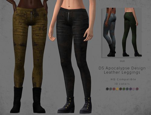 DS Apocalypse Design Leather Leggings