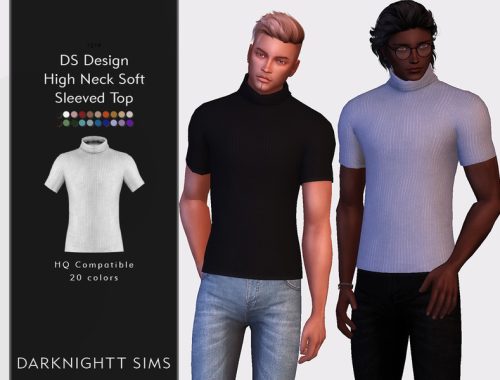 DS Design High Neck Soft Sleeved Top