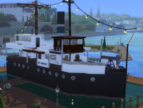 DS Harald Hurtigruten ship at KyriaT’s Sims 4 World