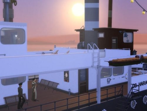 DS Harald Hurtigruten ship at KyriaT’s Sims 4 World
