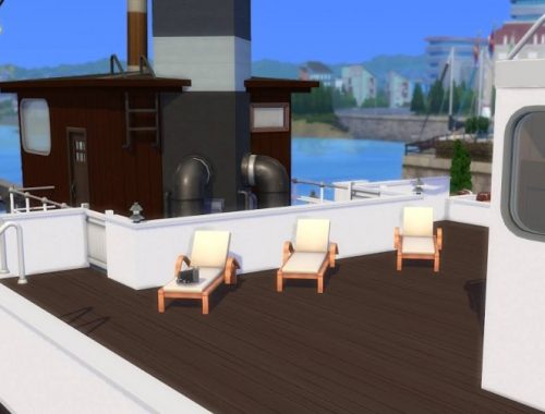 DS Harald Hurtigruten ship at KyriaT’s Sims 4 World