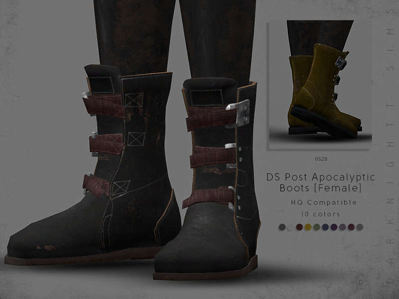 DS Post Apocalyptic Boots [Female] - The Sims 4 Catalog