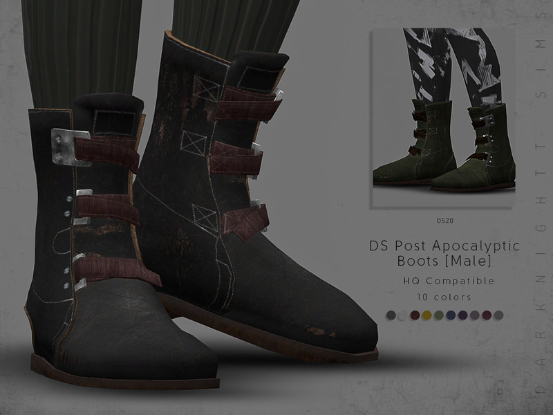 DS Post Apocalyptic Boots [Male] - The Sims 4 Catalog