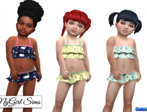Toddler Ruffle Two Piece Swimsuit at NyGirl Sims