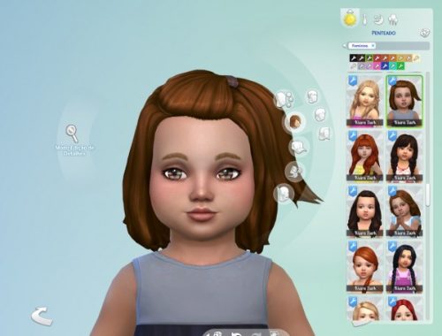 Melanie Hair retextured V2 for Toddlers