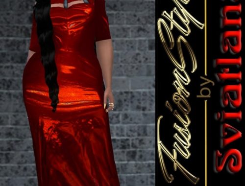 Latex long dress & Cap at FusionStyle by Sviatlana