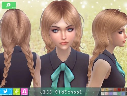 J155 OldSchool hair at Newsea Sims 4