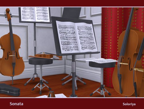 Sonata musical decorative set by soloriya