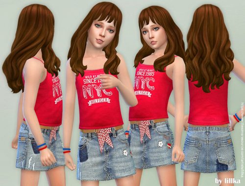 Denim Skirt for Girls