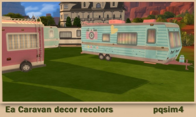 Ea Caravan decor recolor at pqSims4