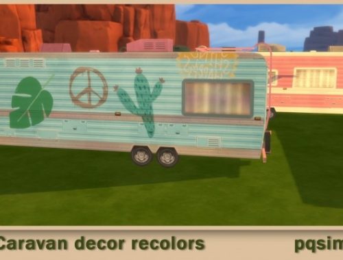 Ea Caravan decor recolor at pqSims4