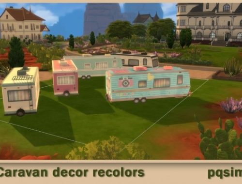 Ea Caravan decor recolor at pqSims4