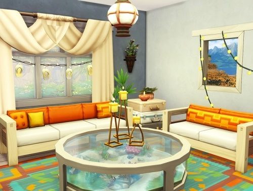 Cute Summery Beach House at Aveline Sims