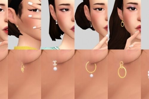 Earrings pack at Casteru