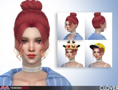 Clover Hair 63 by TsminhSims