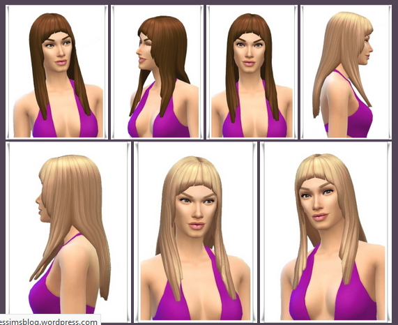 Straight Hair Round Bangs At Birksches Sims Blog The Sims 4 Catalog