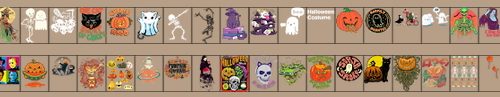 Acc Prints for T-shirts Halloween 2018 Special at Tukete