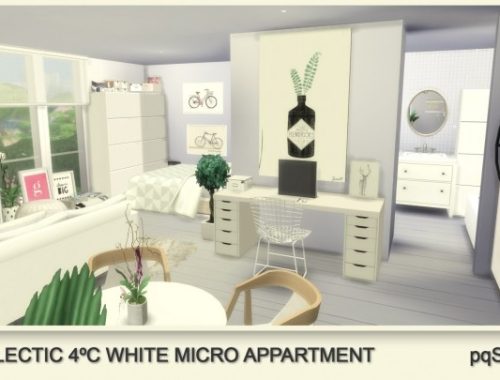 Eclectic 4ºC White Micro Appartment at pqSims4
