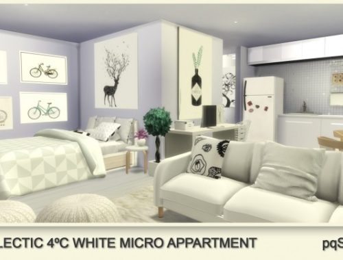 Eclectic 4ºC White Micro Appartment at pqSims4