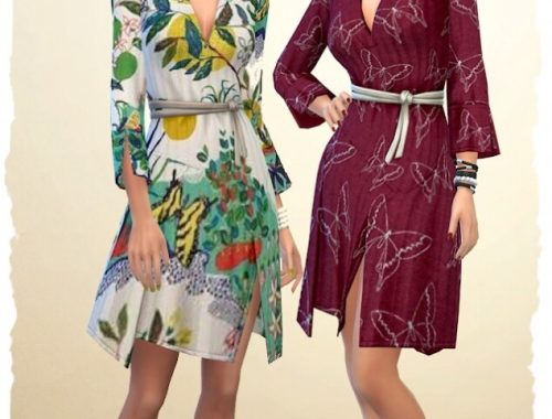 Eco dress bunt by Chalipo at All 4 Sims