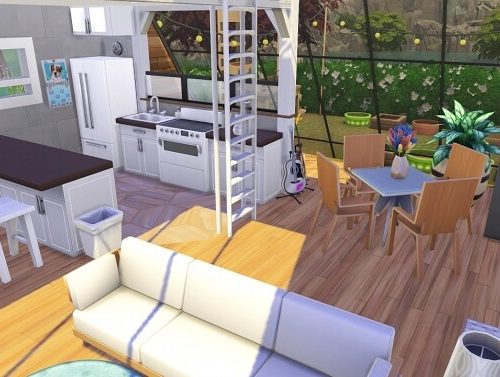 ECO FRIENDLY A-FRAME LOFT at Aveline Sims