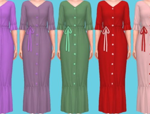 Eco Lifestyle Dress Recolors at Annett’s Sims 4 Welt