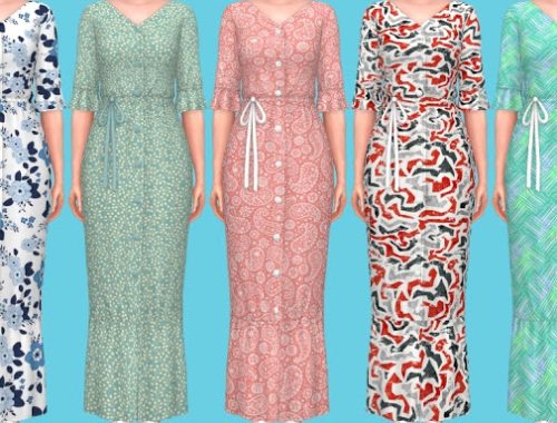 Eco Lifestyle Dress Recolors at Annett’s Sims 4 Welt