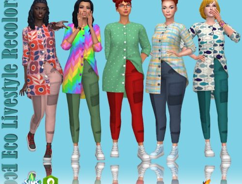 Eco Lifestyle Outfit Recolors at Annett’s Sims 4 Welt