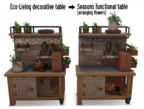 Eco-living arranging flower table + Water collector