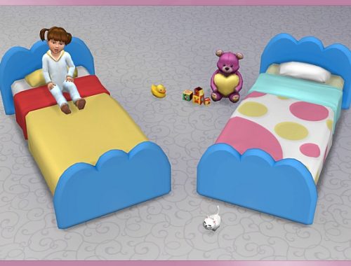 Toddler bed Cloud by Cappu at Blacky’s Sims Zoo