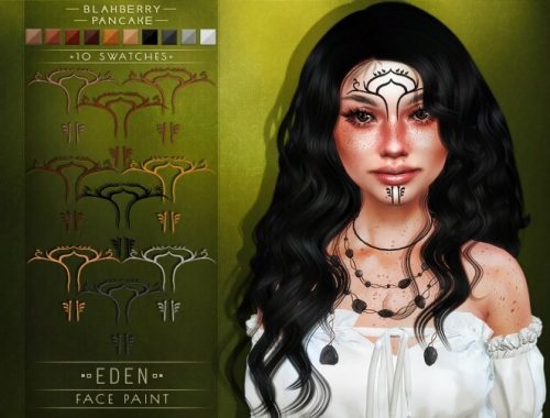 Eden necklace & face paint at Blahberry Pancake