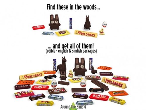 Edible Easter chocolate & candy bars at Around the Sims 4