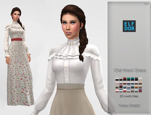 Old West Dress at Elfdor Sims
