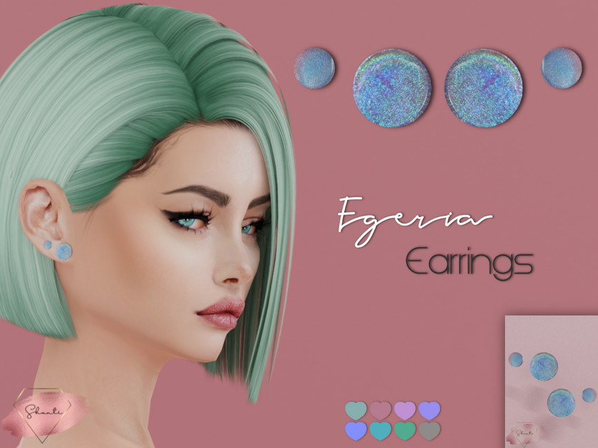 Egeria Earrings - The Sims 4 Catalog