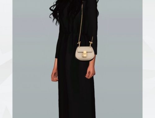 Elastic-Waist Long Dress at Gorilla